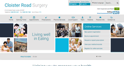 Desktop Screenshot of cloisterroadsurgery.co.uk